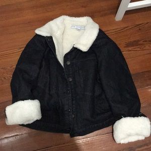 Denim jacket with soft, warm interior